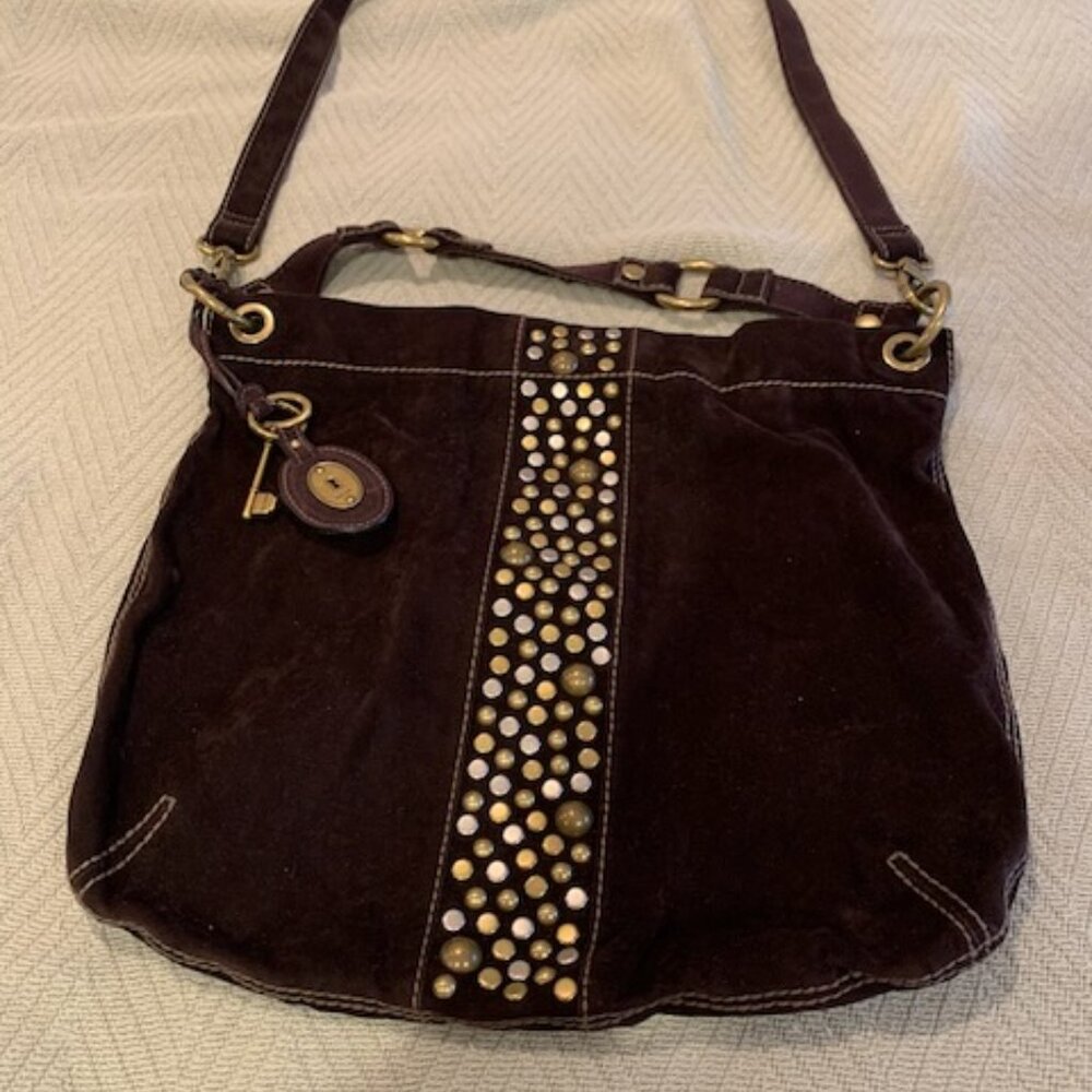 Fossil Shoulder Bag in Chocolate Brown